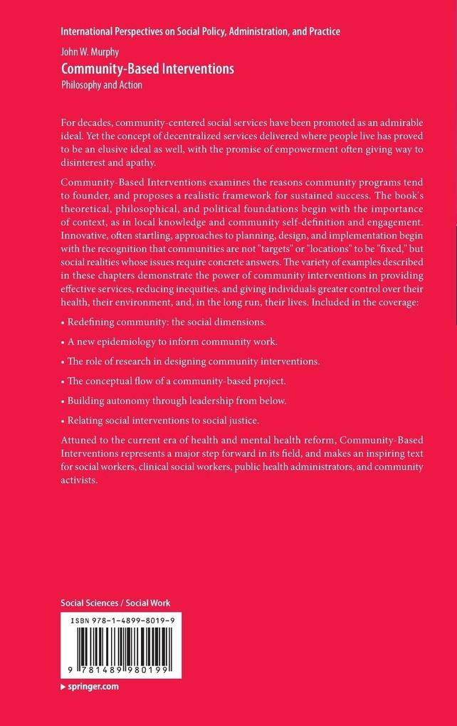 Weitere Ansicht: Community-Based Interventions | John W. Murphy