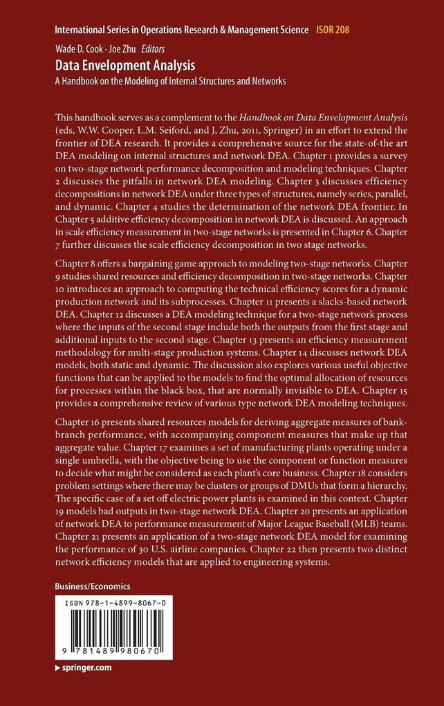 Weitere Ansicht: Data Envelopment Analysis