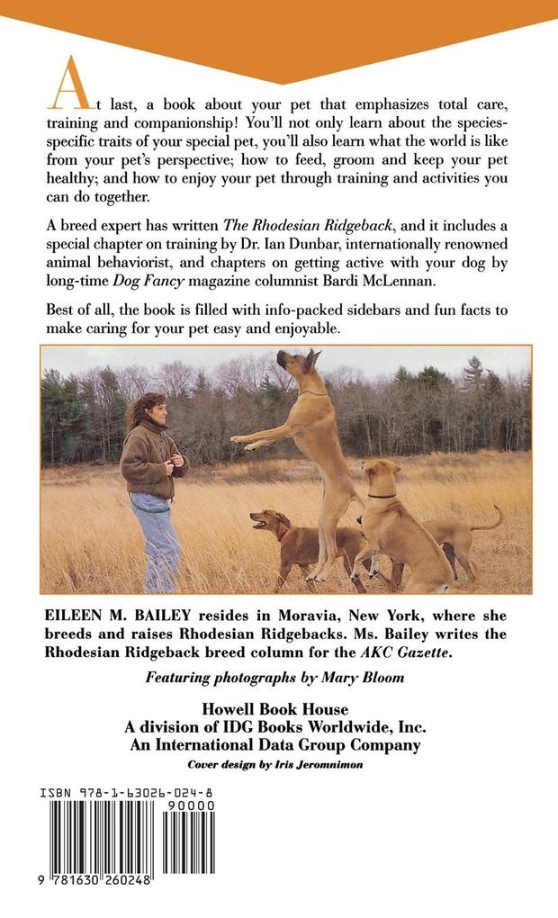Weitere Ansicht: The Rhodesian Ridgeback | Eileen M Bailey