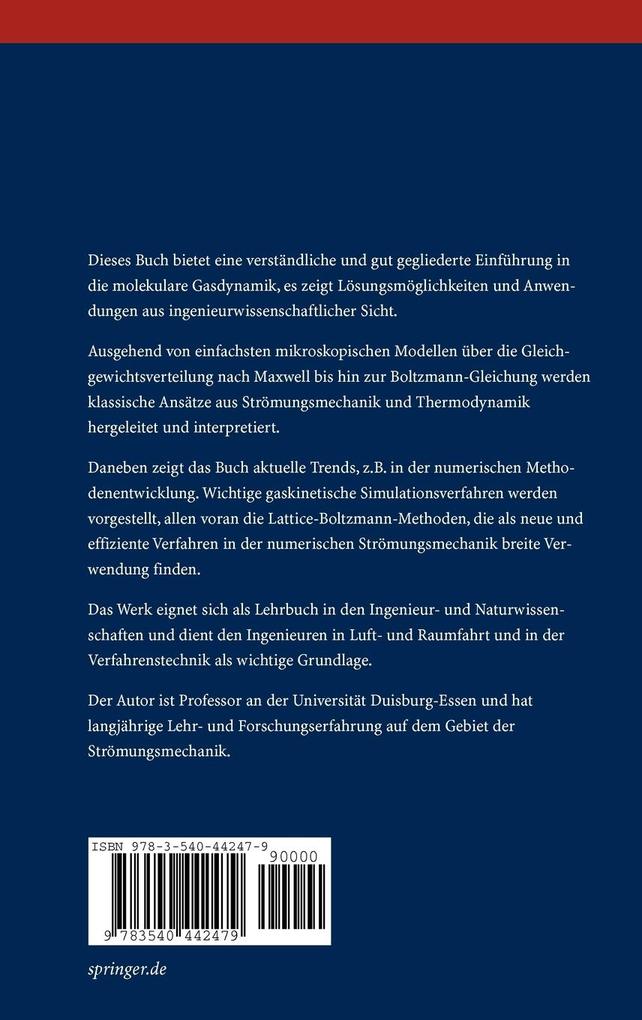 Weitere Ansicht: Molekulare Gasdynamik | Dieter Hänel