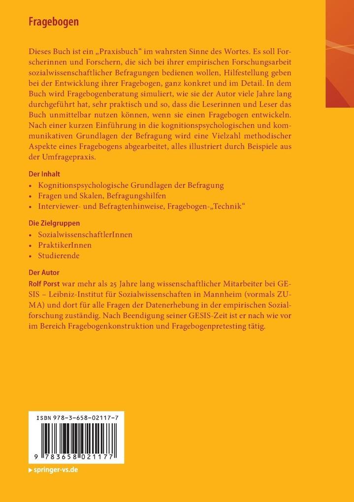 Weitere Ansicht: Fragebogen | Rolf Porst