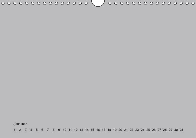 Weitere Ansicht: Geburtstags - Bastelkalender - Grau (Wandkalender immerwährend DIN A4 quer) | Nina Tobias