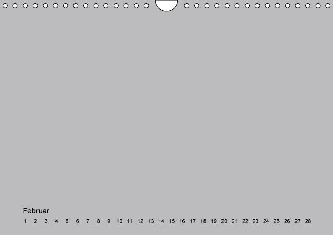 Weitere Ansicht: Geburtstags - Bastelkalender - Grau (Wandkalender immerwährend DIN A4 quer) | Nina Tobias