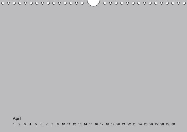 Weitere Ansicht: Geburtstags - Bastelkalender - Grau (Wandkalender immerwährend DIN A4 quer) | Nina Tobias