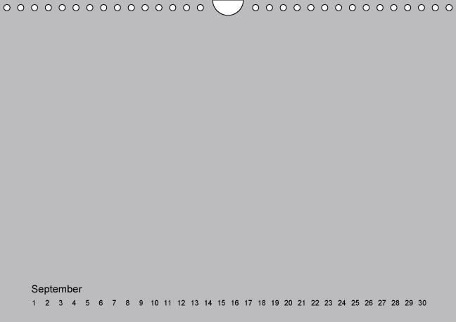 Weitere Ansicht: Geburtstags - Bastelkalender - Grau (Wandkalender immerwährend DIN A4 quer) | Nina Tobias