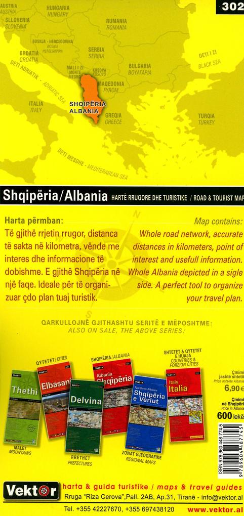 Weitere Ansicht: Albanien Straßenkarte 1 : 350 000 GPS