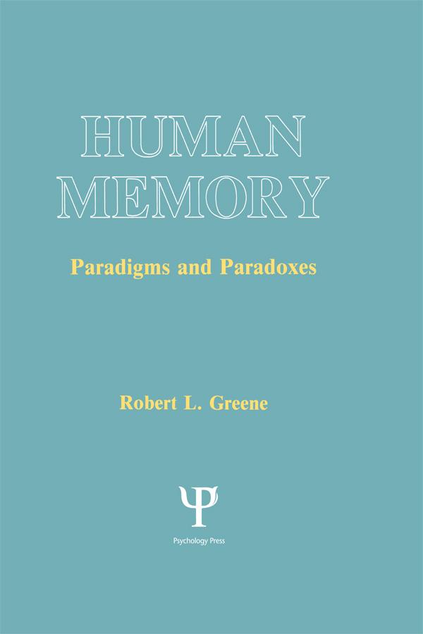 Produktbild: Human Memory | Robert L. Greene