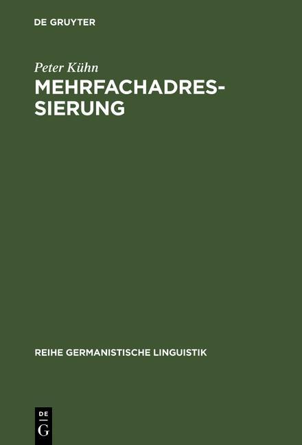 Produktbild: Mehrfachadressierung | Peter Kühn