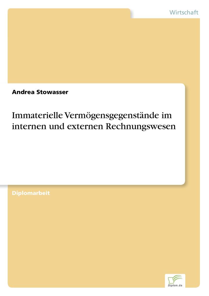 Produktbild: Immaterielle Vermögensgegenstände im internen und externen Rechnungswesen | Andrea Stowasser