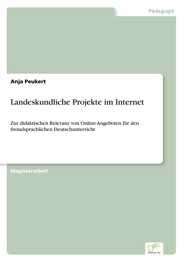 Produktbild: Landeskundliche Projekte im Internet | Anja Peukert