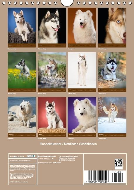 Weitere Ansicht: Hundekalender - Nordische Schönheiten (Wandkalender immerwährend DIN A4 hoch) | Nicole Noack