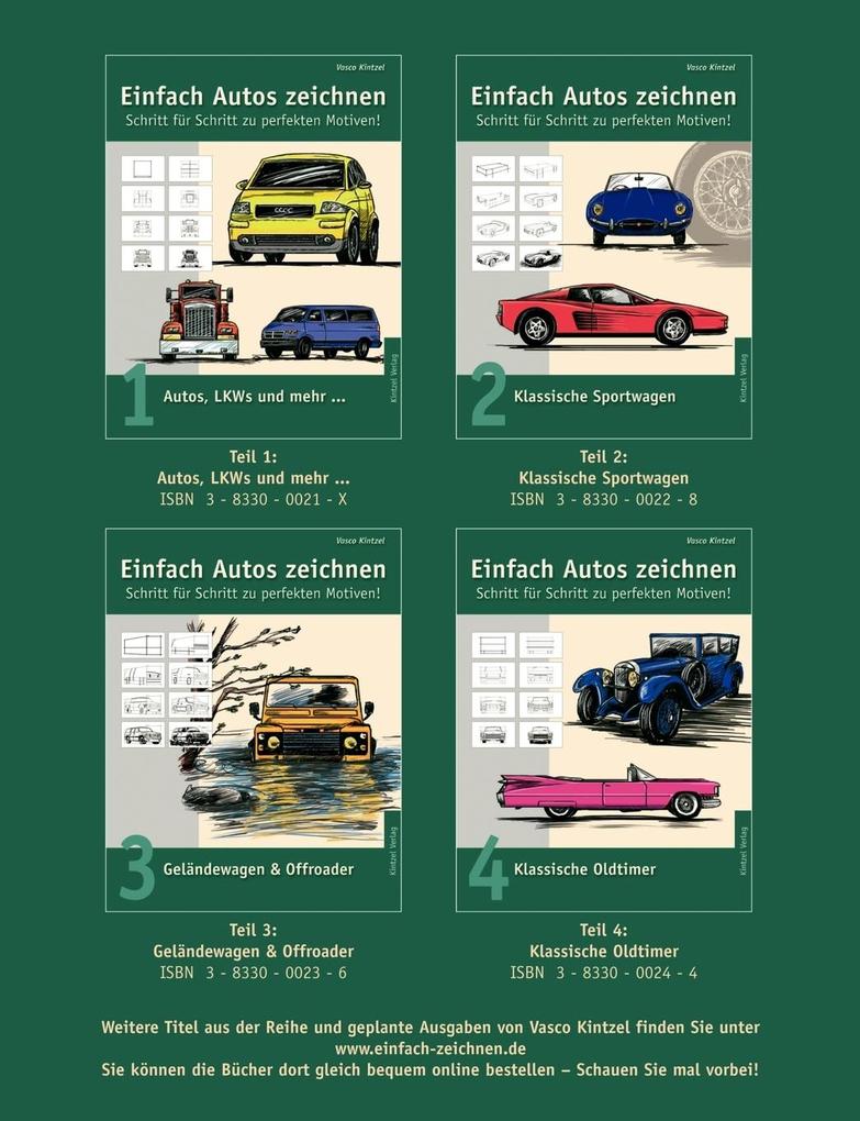 Weitere Ansicht: Einfach Autos zeichnen - Schritt für Schritt zu perfekten Motiven! | Vasco Kintzel