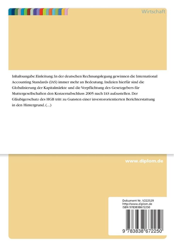 Weitere Ansicht: Umstellung der Rechungslegung von HGB auf IAS/IFRS | Markus Baum