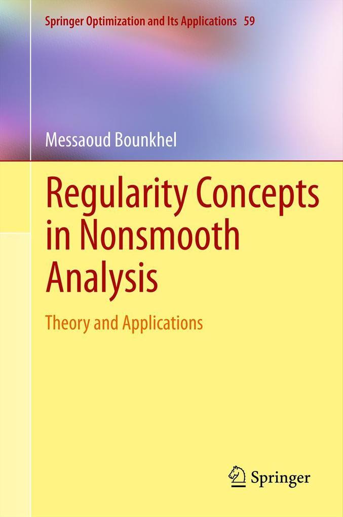 Produktbild: Regularity Concepts in Nonsmooth Analysis | Messaoud Bounkhel