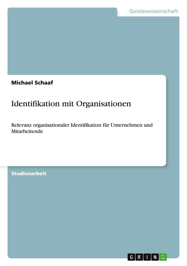 Produktbild: Identifikation mit Organisationen | Michael Schaaf