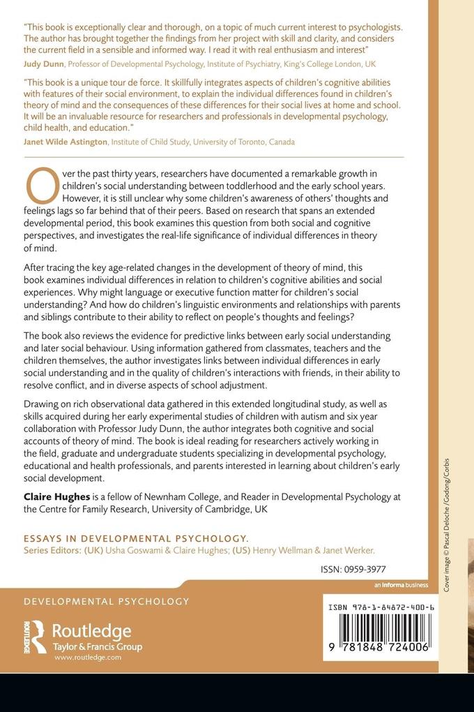 Weitere Ansicht: Social Understanding and Social Lives | Claire Hughes