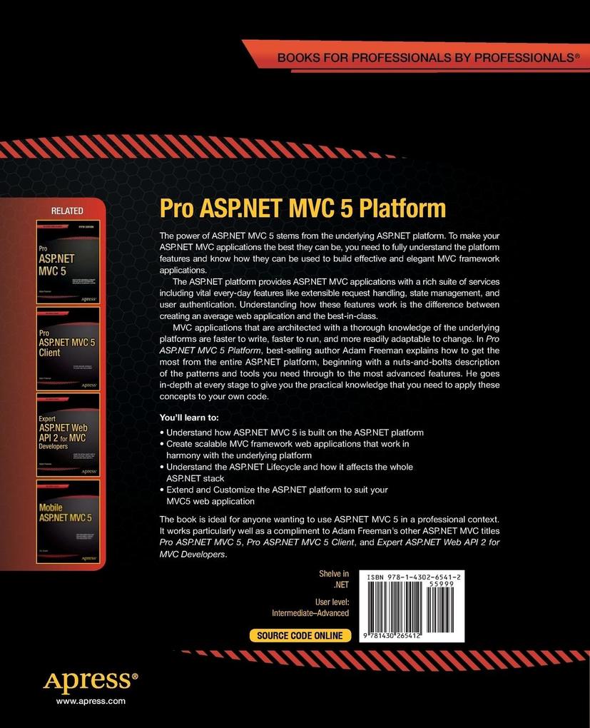 Weitere Ansicht: Pro ASP.NET MVC 5 Platform | Adam Freeman