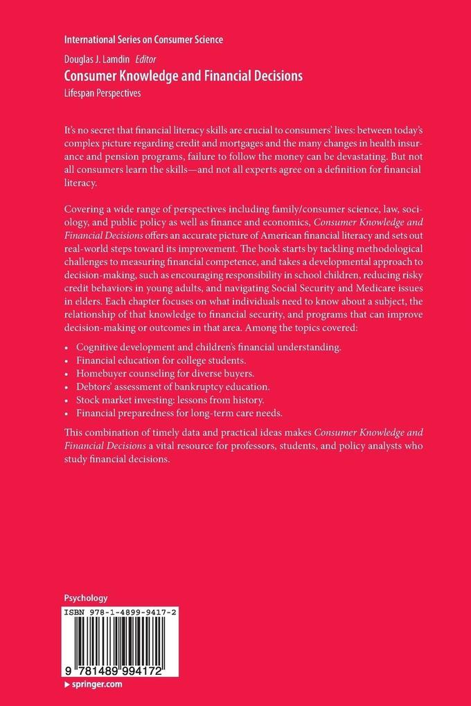 Weitere Ansicht: Consumer Knowledge and Financial Decisions
