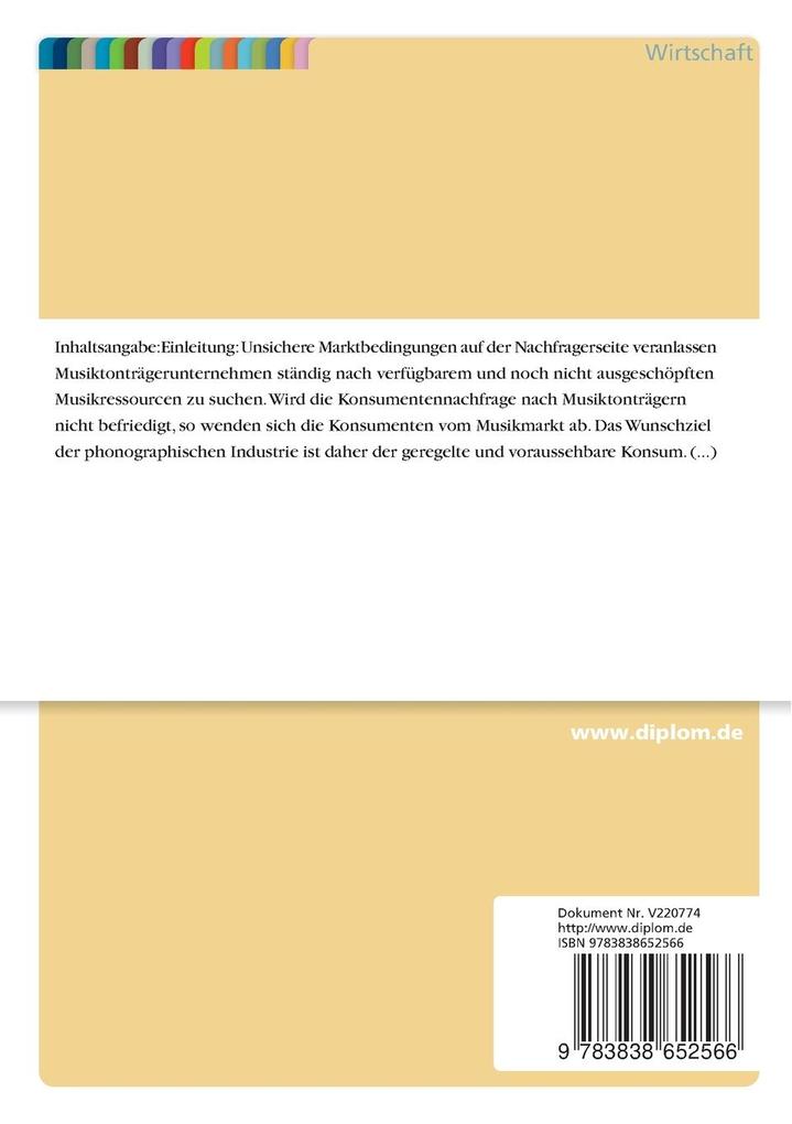 Weitere Ansicht: Das Konsumentenverhalten von Musiktonträgerkäufern | Dana Kabbani