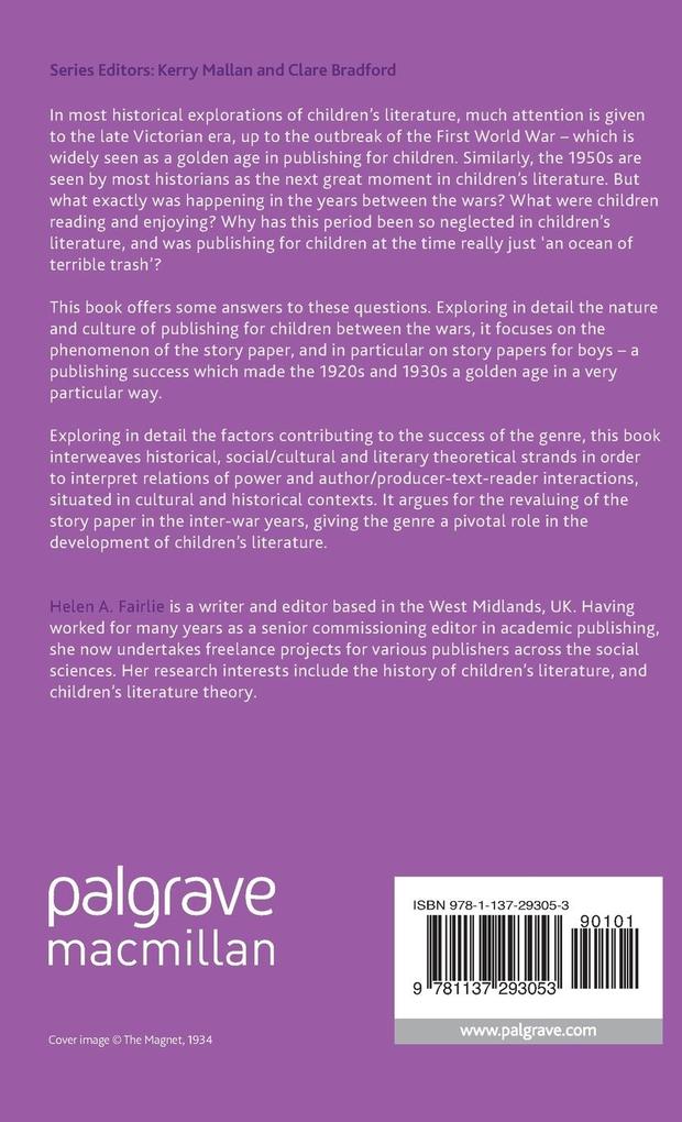 Weitere Ansicht: Revaluing British Boys' Story Papers, 1918-1939 | H. A Fairlie