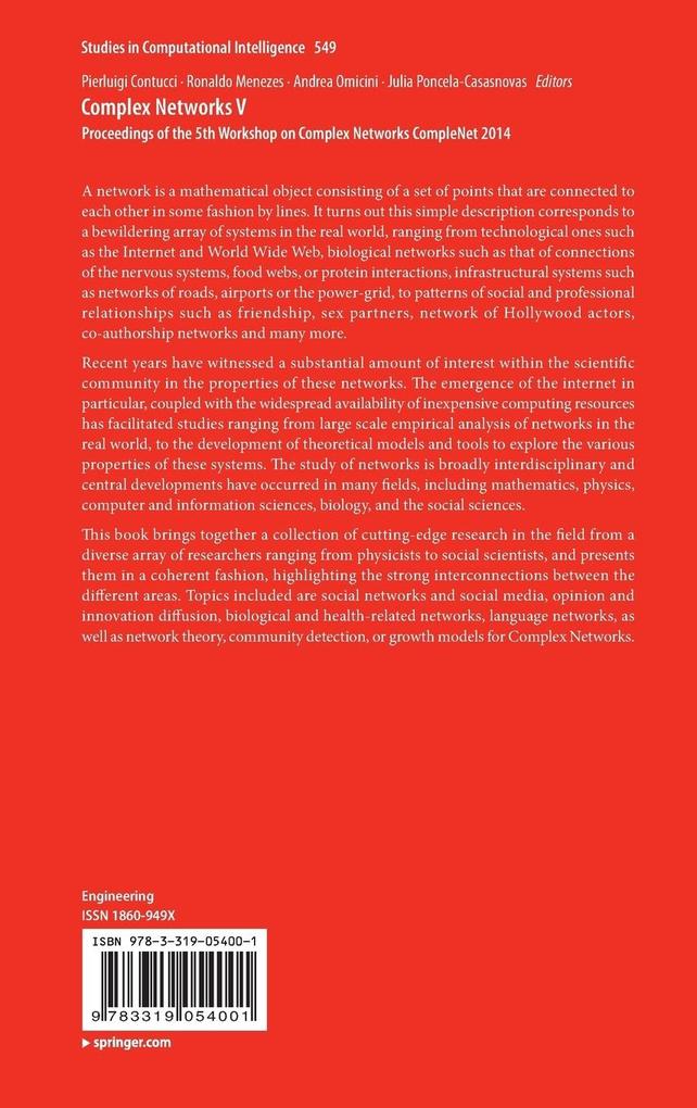 Weitere Ansicht: Complex Networks V