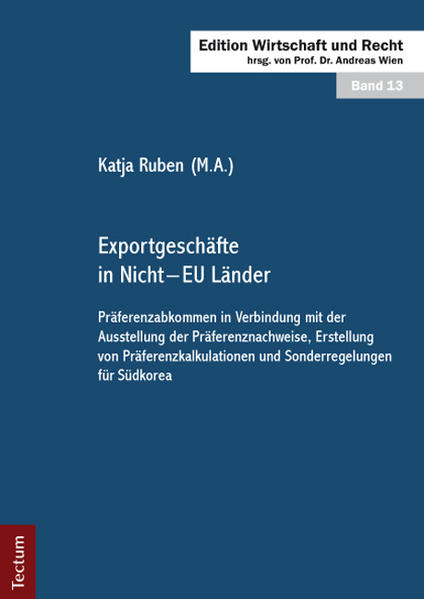 Produktbild: Exportgeschäfte in Nicht - EU Länder | Katja Ruben