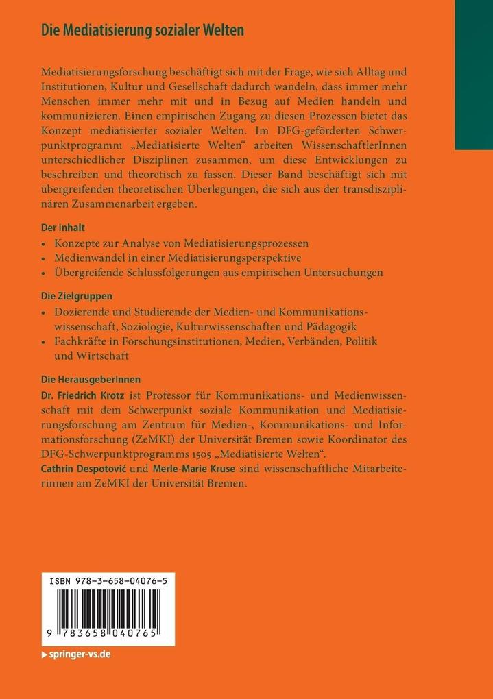 Weitere Ansicht: Die Mediatisierung sozialer Welten