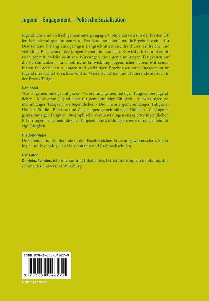 Weitere Ansicht: Jugend - Engagement - Politische Sozialisation | Heinz Reinders