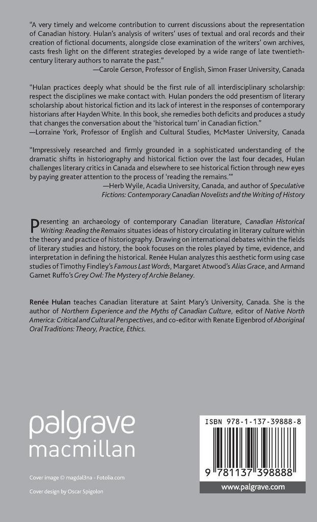 Weitere Ansicht: Canadian Historical Writing | R. Hulan