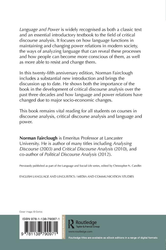 Weitere Ansicht: Language and Power | Norman Fairclough