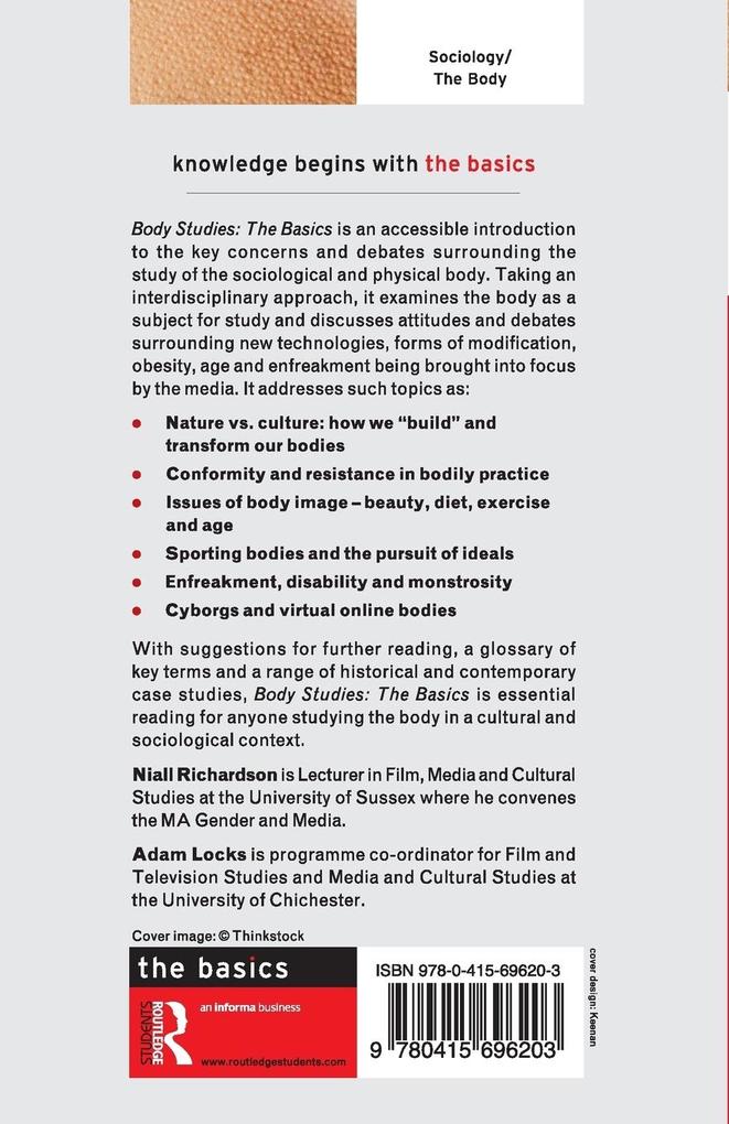 Weitere Ansicht: Body Studies | Niall Richardson, Adam Locks