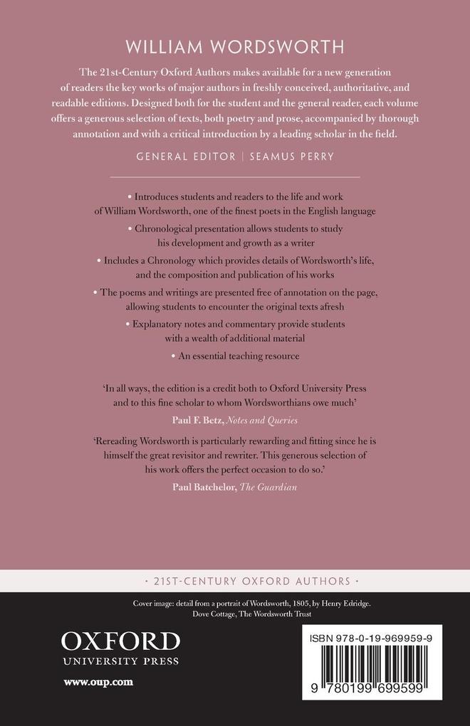 Weitere Ansicht: William Wordsworth | Stephen Gill