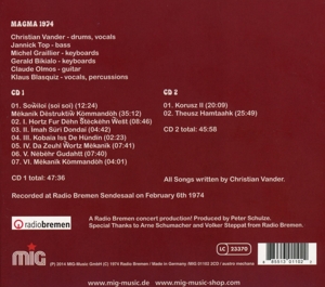 Weitere Ansicht: Zühn Wöhl Ünsai-Live 1974 | Magma