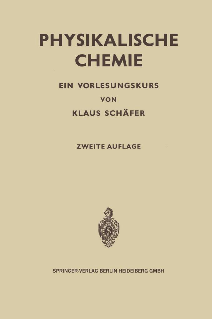 Produktbild: Physikalische Chemie | Klaus Schäfer