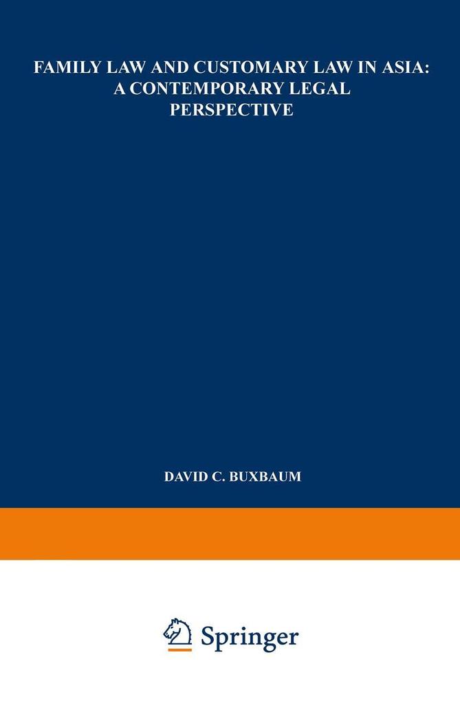 Produktbild: Family Law and Customary Law in Asia | David C. Buxbaum, Kenneth A. Loparo