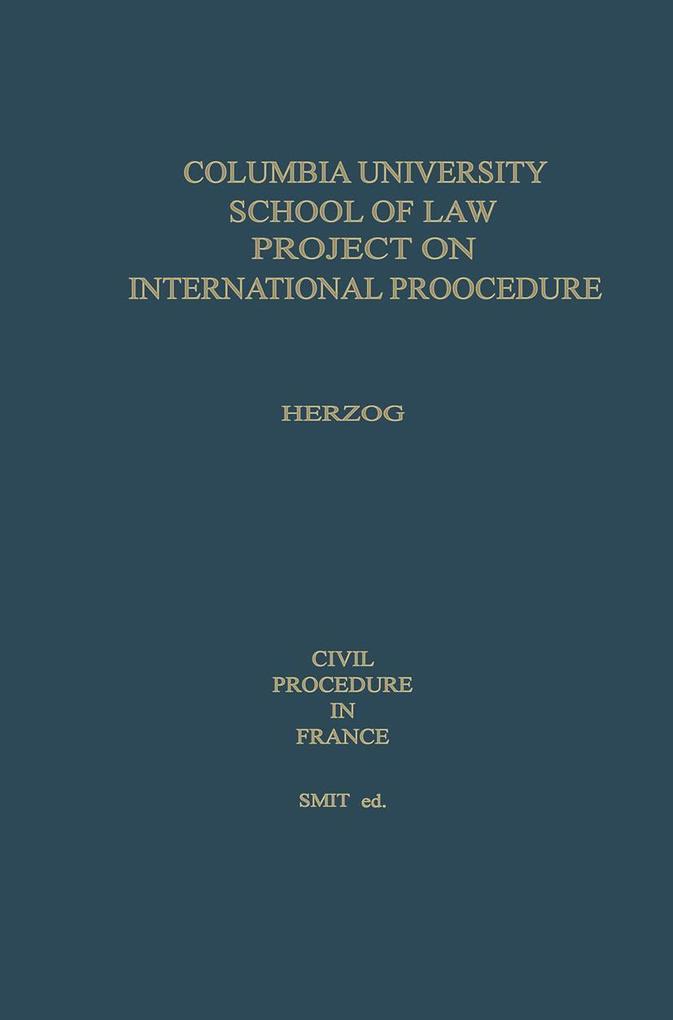 Produktbild: Civil Procedure in France | Peter E. Herzog, Martha Weser, Kenneth A. Loparo