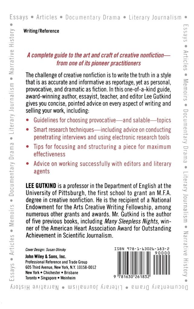 Weitere Ansicht: The Art of Creative Nonfiction | Lee Gutkind
