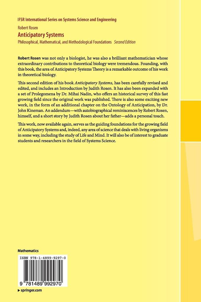 Weitere Ansicht: Anticipatory Systems | Robert Rosen