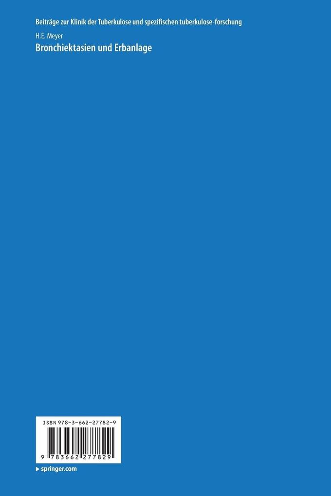 Weitere Ansicht: Bronchiektasien und Erbanlage | Hugo Eberhard Meyer