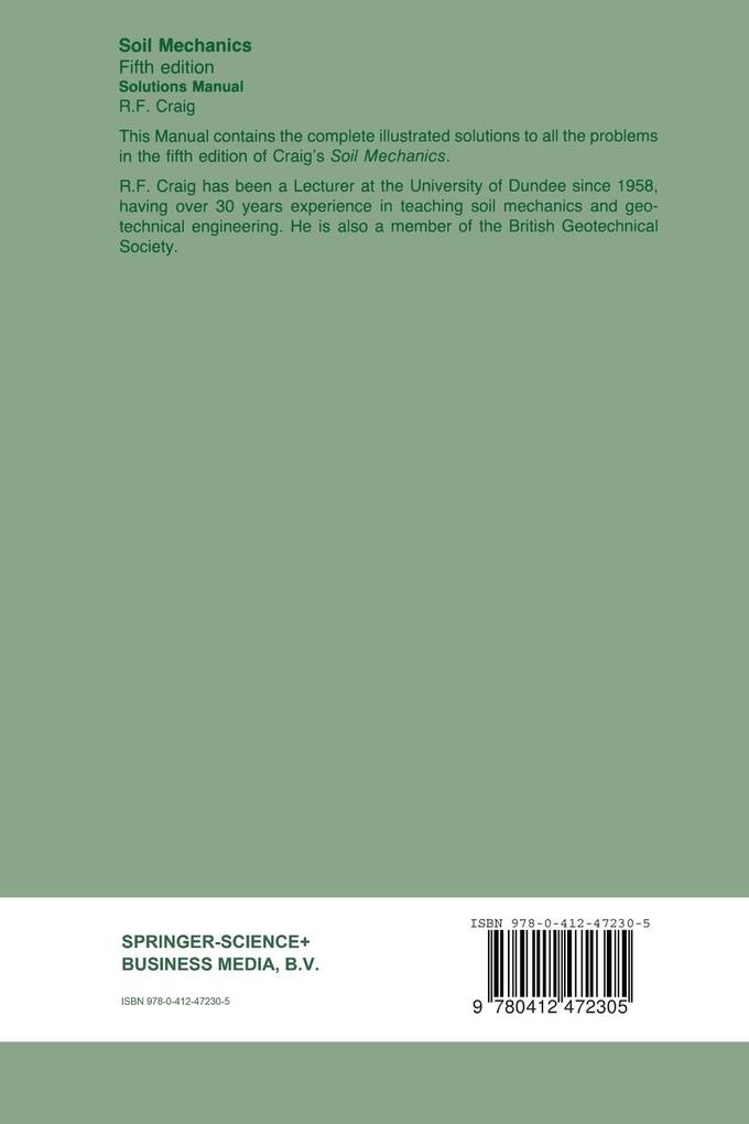 Weitere Ansicht: Soil Mechanics | R. F Craig
