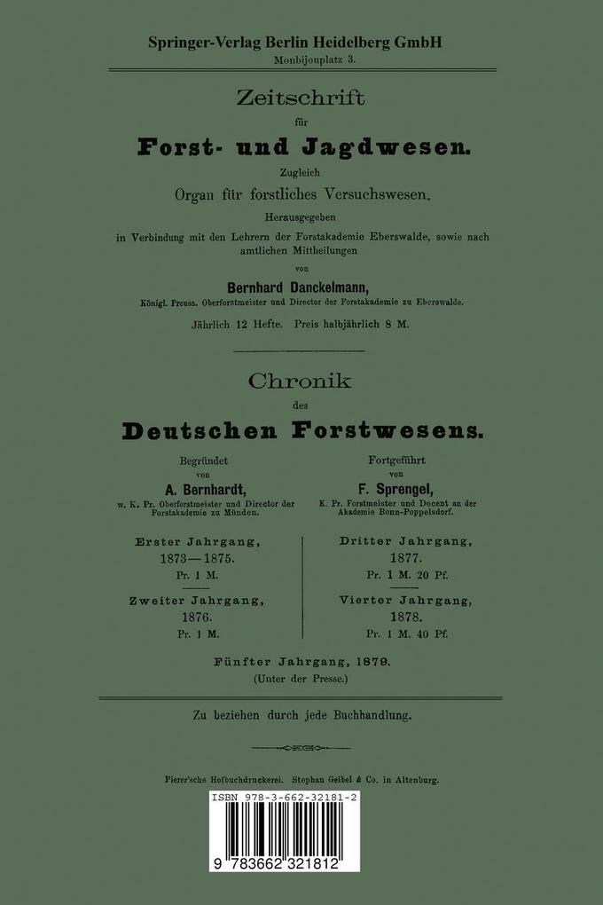 Weitere Ansicht: Ertragstafeln für die Kiefer | Wilhelm Weise