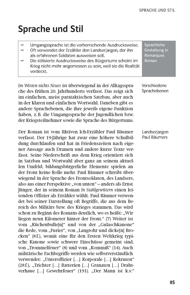 Weitere Ansicht: Lektürehilfen "Im Westen nichts Neues" | Erich M. Remarque, Claus Gigl