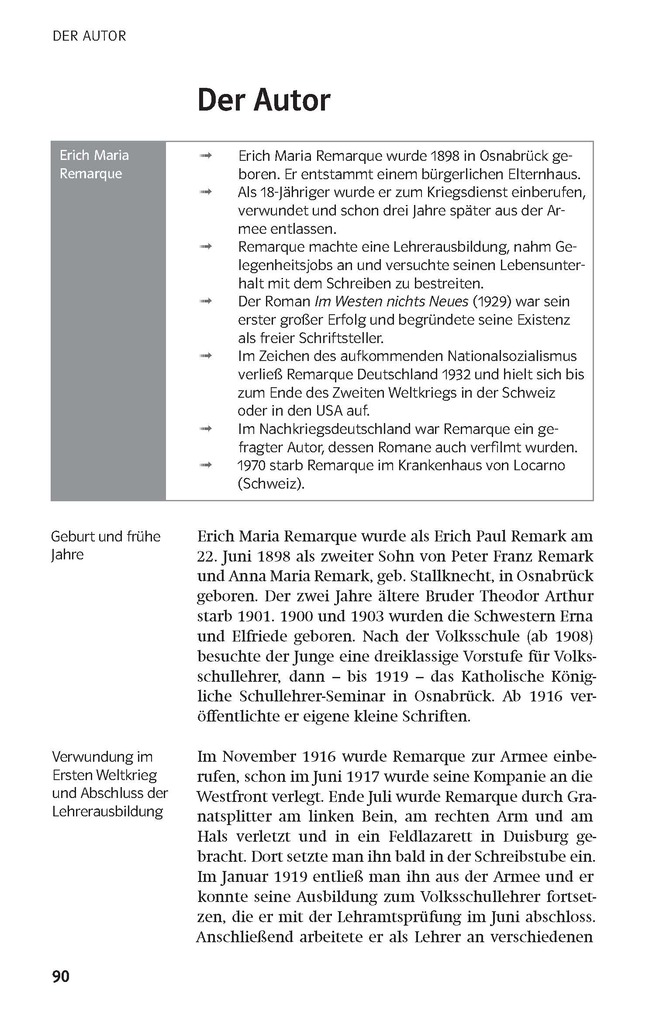 Weitere Ansicht: Lektürehilfen "Im Westen nichts Neues" | Erich M. Remarque, Claus Gigl