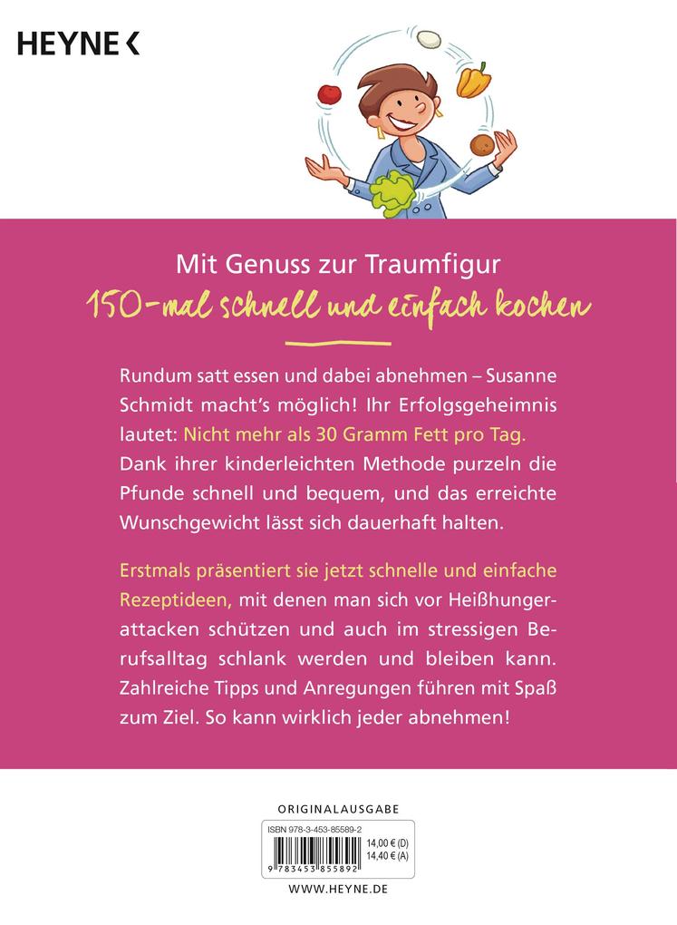 Weitere Ansicht: Nie wieder dick - Das Kochbuch für Berufstätige | Susanne Schmidt