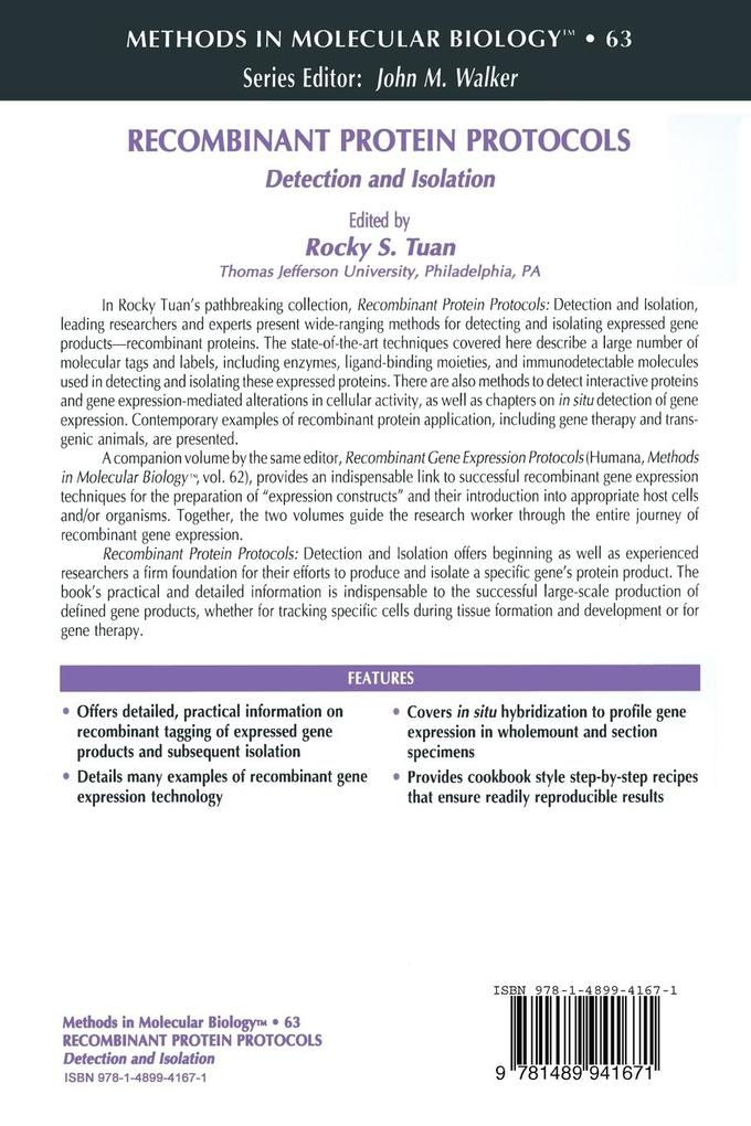 Weitere Ansicht: Recombinant Protein Protocols