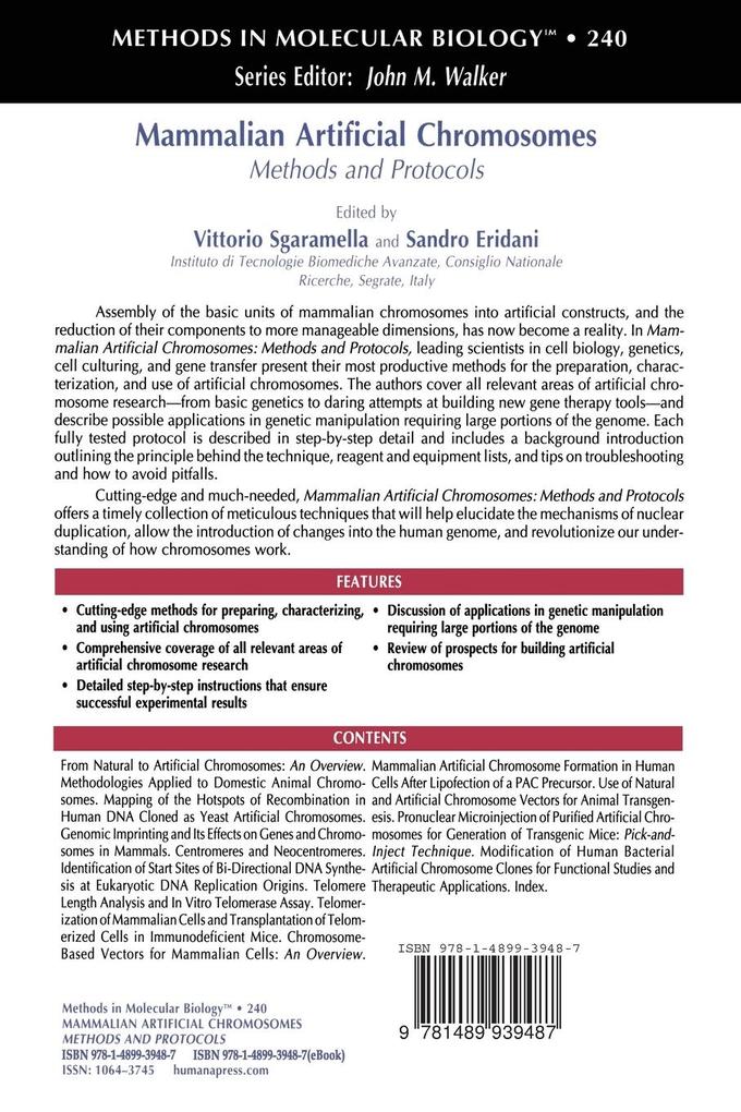 Weitere Ansicht: Mammalian Artificial Chromosomes