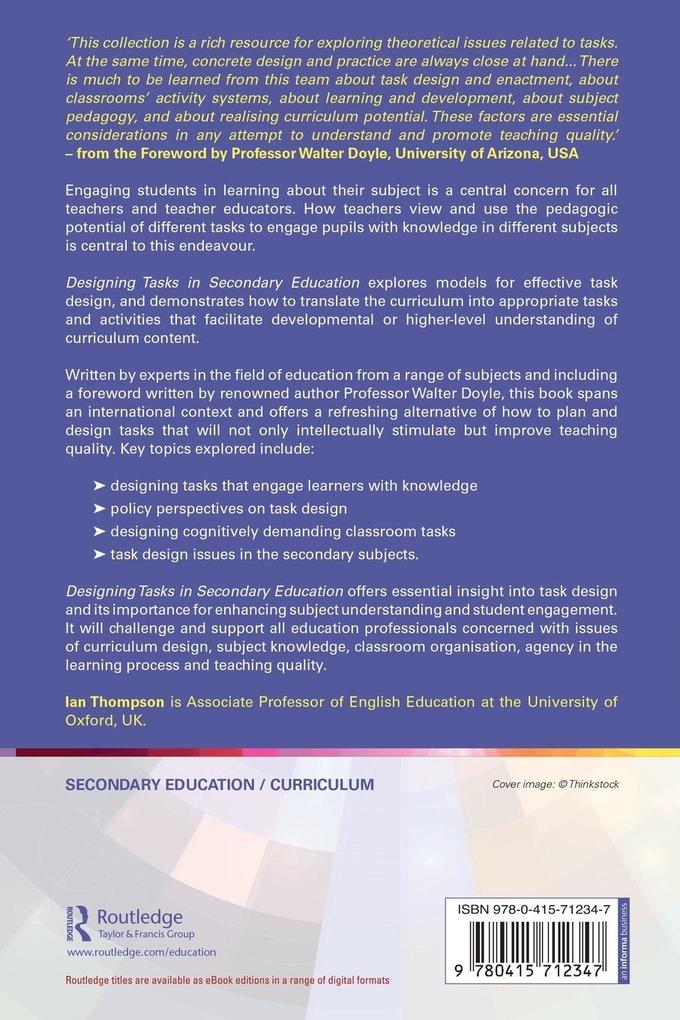 Weitere Ansicht: Designing Tasks in Secondary Education
