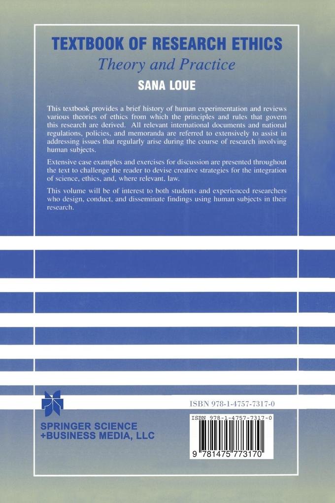 Weitere Ansicht: Textbook of Research Ethics | Sana Loue