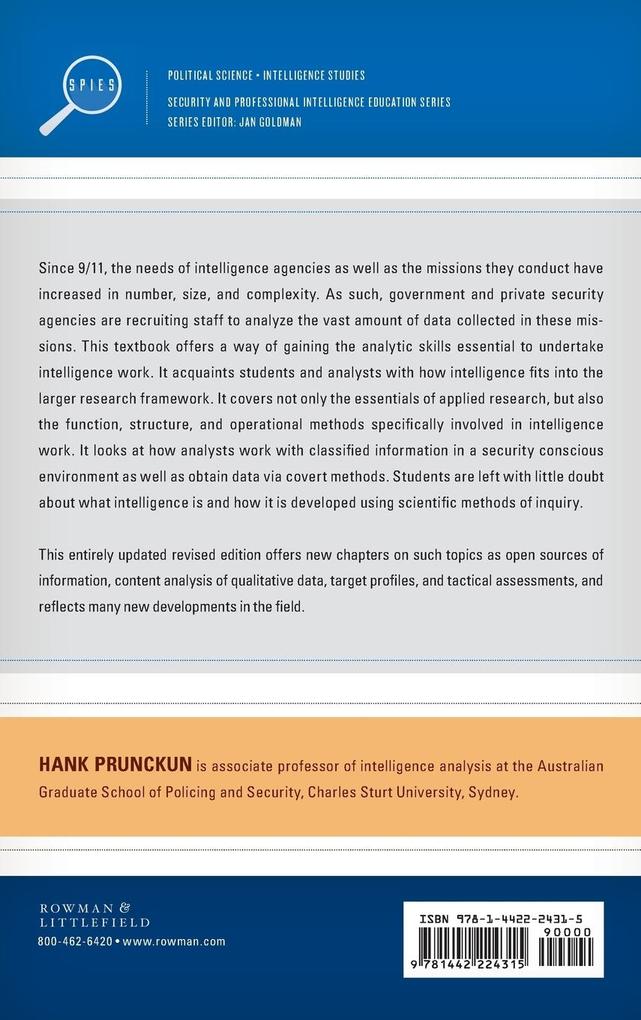 Weitere Ansicht: Scientific Methods of Inquiry for Intelligence Analysis | Hank Prunckun
