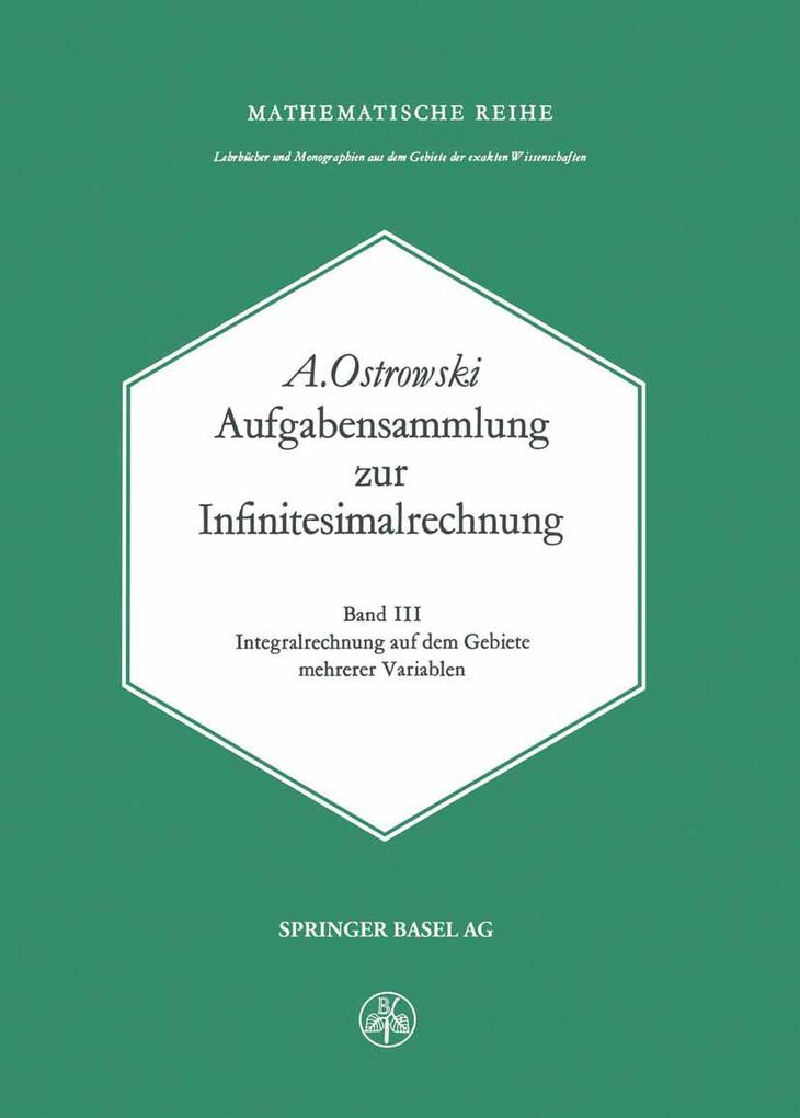 Produktbild: Aufgabensammlung zur Infinitesimalrechnung | A. Ostrowski